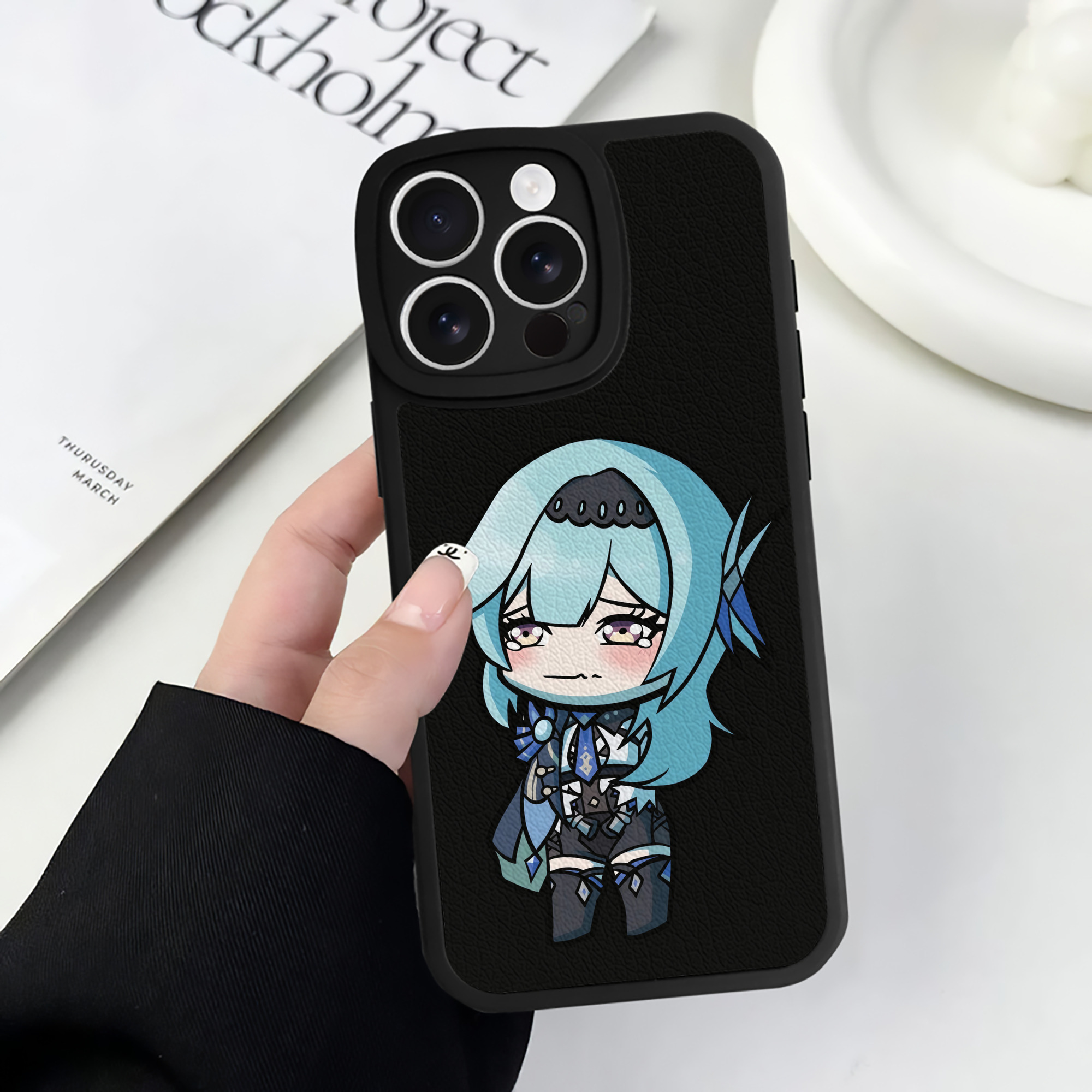 げんし神 优菈 ゆうら genshin Yūra 【iPhone 16シリーズ対応】シリコンスマホケース（レザー調） 材質：シリコン